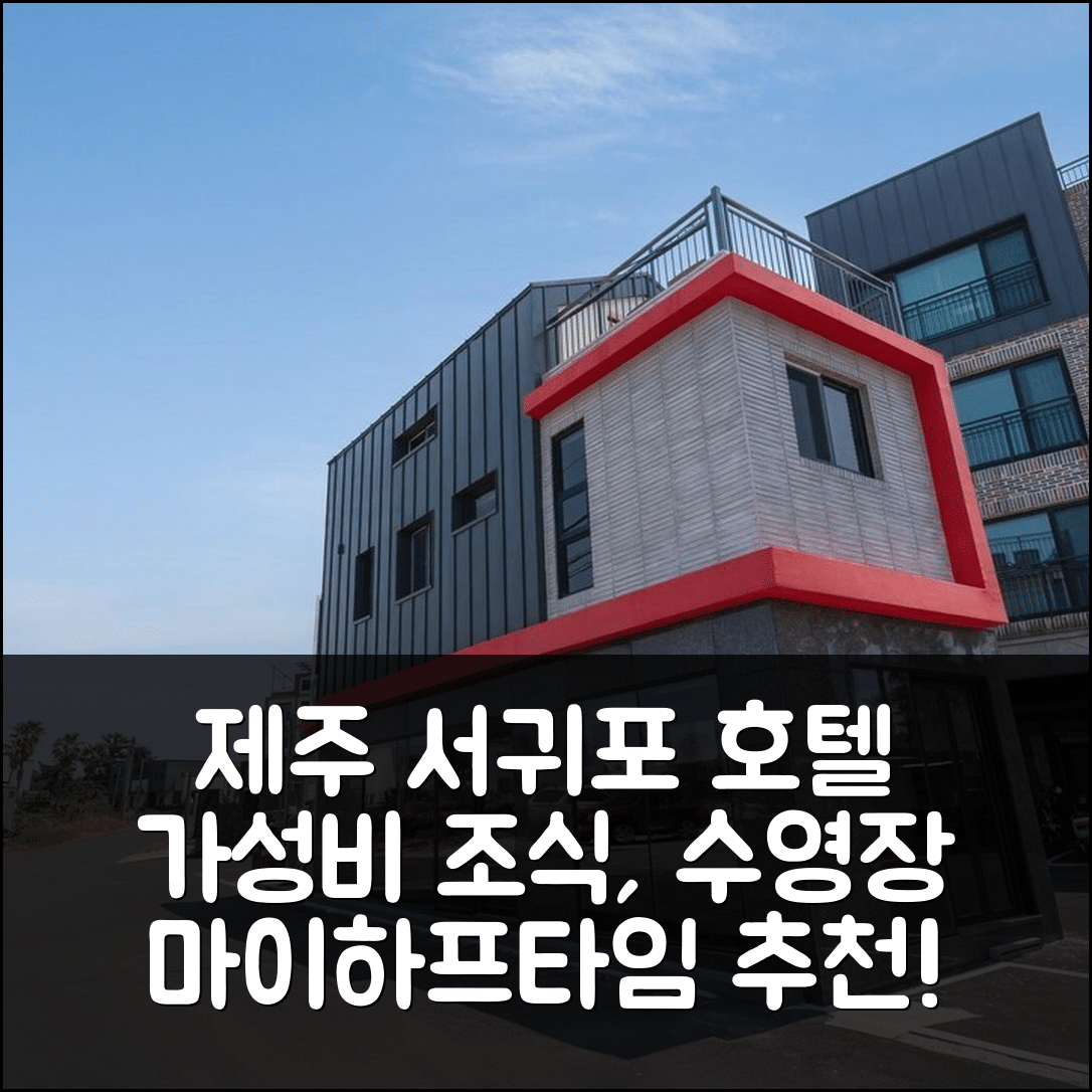 제주 숙소 여행 호텔 추천 서귀포 마이하프타임 펜션 | 가성비 좋은 조식과 수영장 위치 5가지