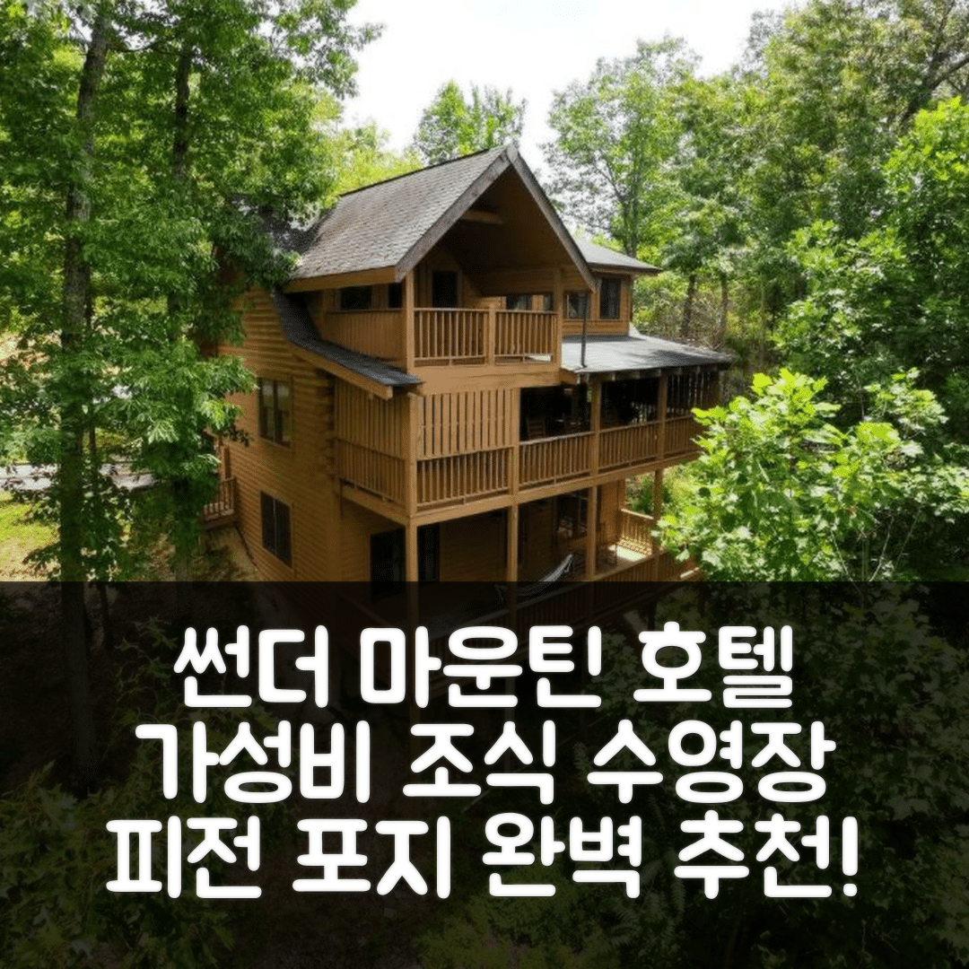 피전 포지 숙소 여행 호텔 추천 썬더 마운틴 호텔 | 가성비 좋은 조식과 수영장 정보 6가지