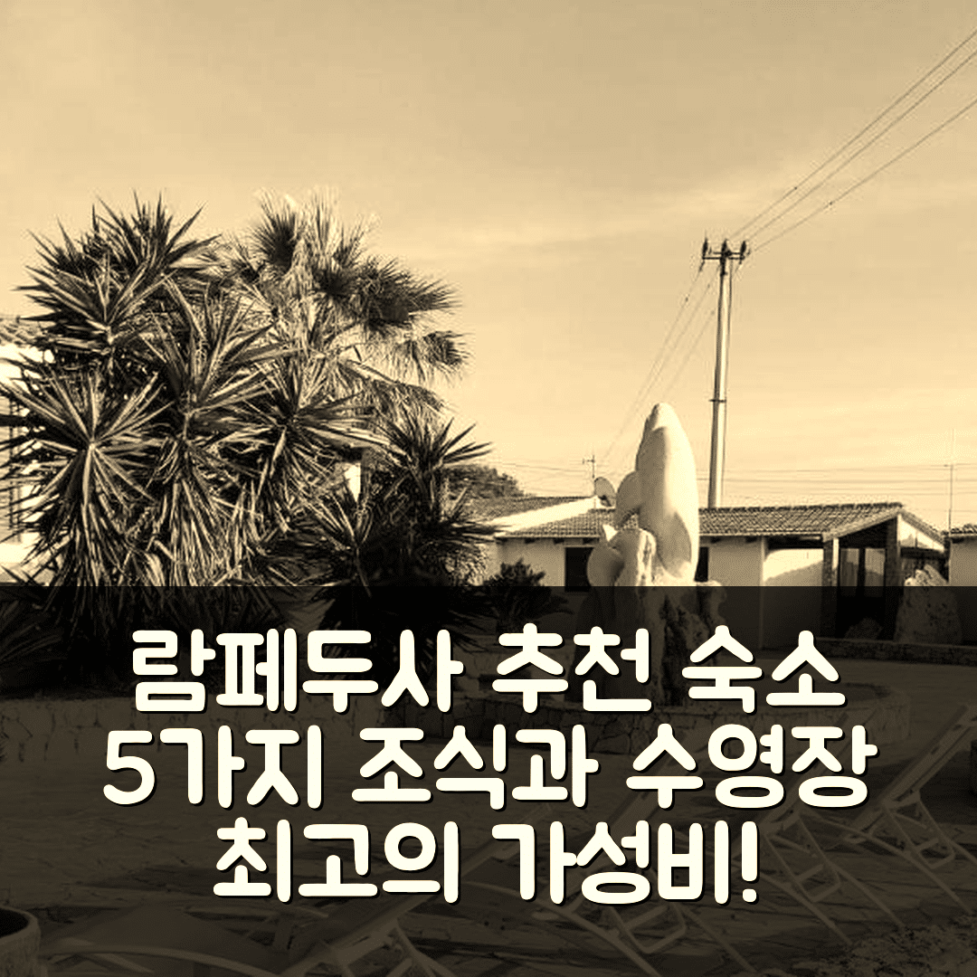 람페두사 숙소 여행 호텔 추천 레지던스 일 멜로그라노 | 5가지 조식과 뛰어난 가성비, 수영장 예약 팁