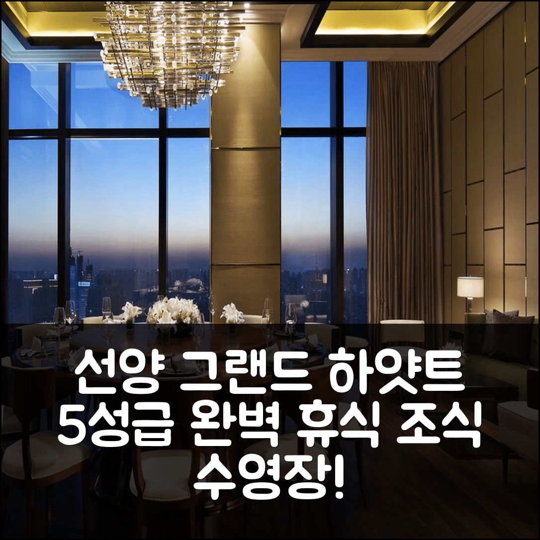 선양 숙소 여행 호텔 추천 그랜드 하얏트 선양 | 5성급 조식과 수영장으로 완벽한 휴식 7가지 이유