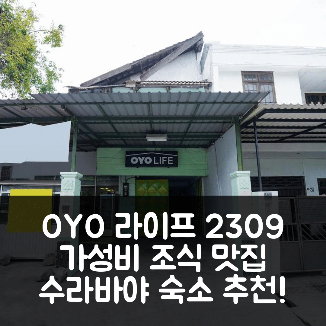 수라바야 숙소 여행 호텔 추천 OYO 라이프 2309 코스트 시 음복 비비 | 가성비 좋은 조식과 위치의 매력 5가지