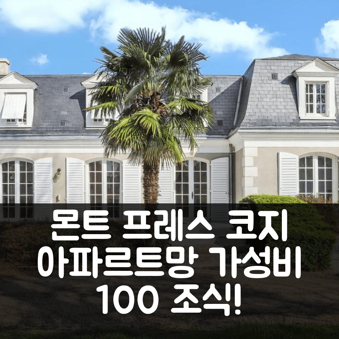 몬트 프레스 챔보드 숙소 여행 호텔 추천 아파르트망 코지 | 가성비 완벽한 100 테라스 위치와 조식 정보 7가지