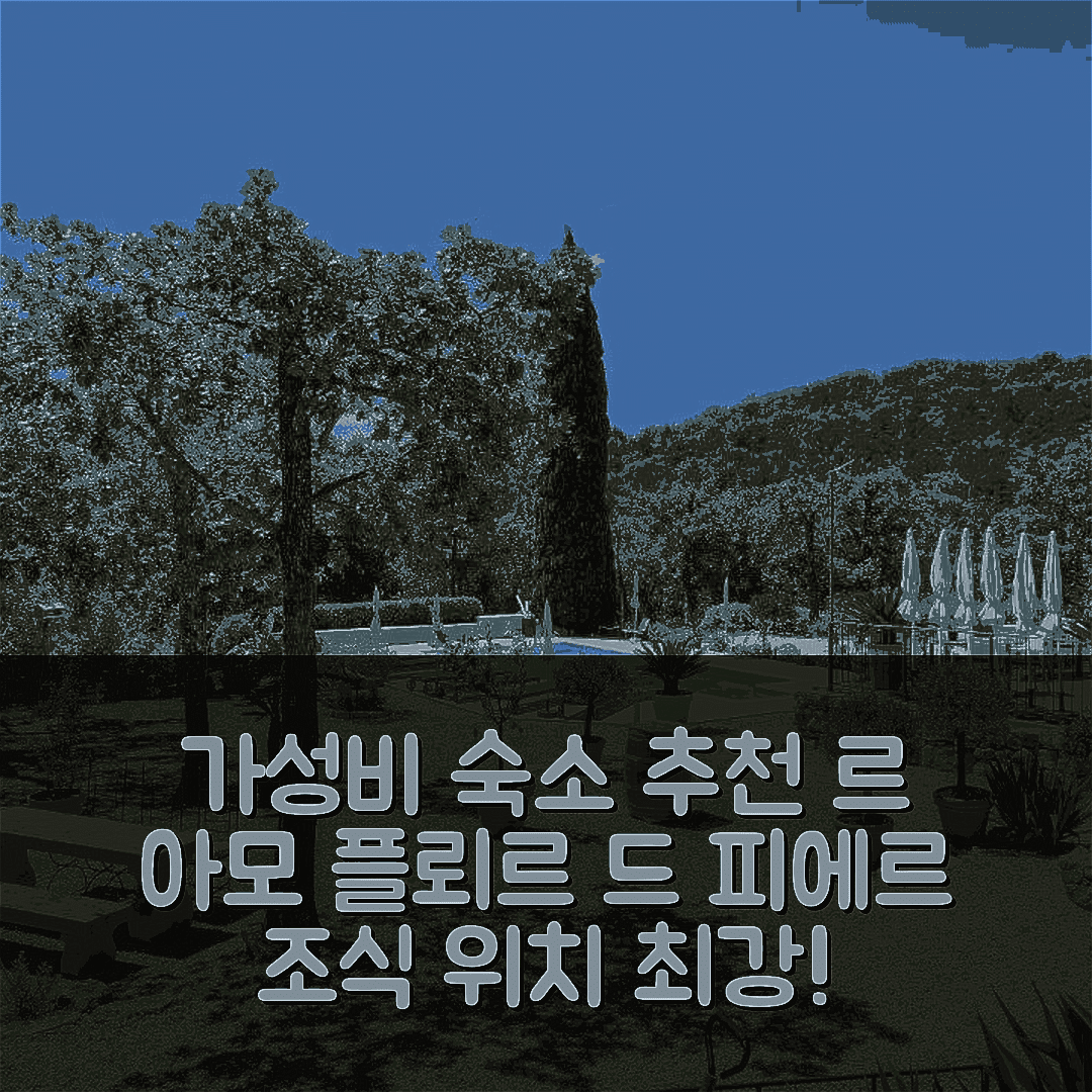 고르드 숙소 여행 호텔 추천 르 아모 플뢰르 드 피에르 | 가성비 뛰어난 조식과 위치 정보 5가지