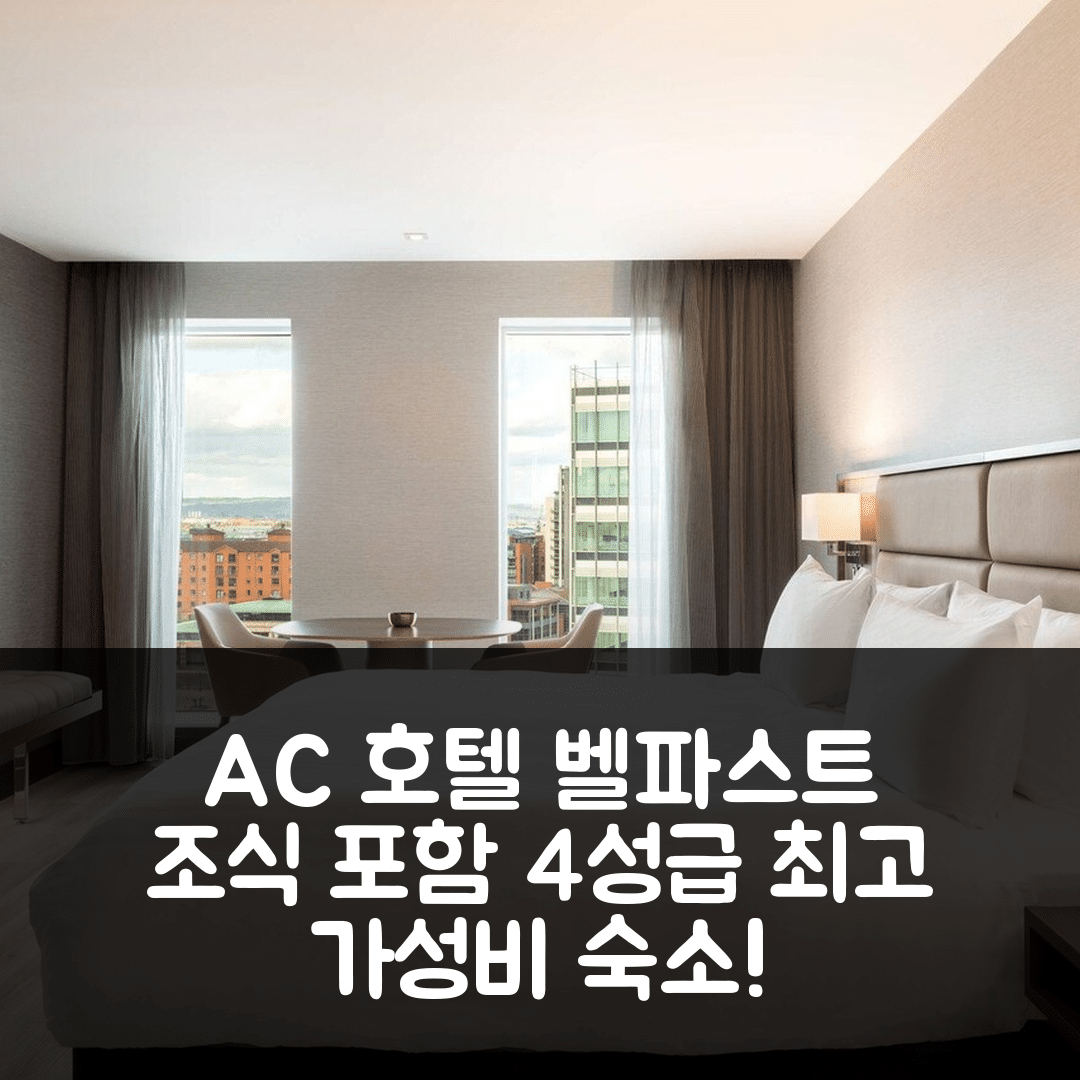 벨파스트 숙소 여행 호텔 추천 AC 호텔 벨파스트 | 4성급 조식과 가성비 좋은 가격 정보 6가지