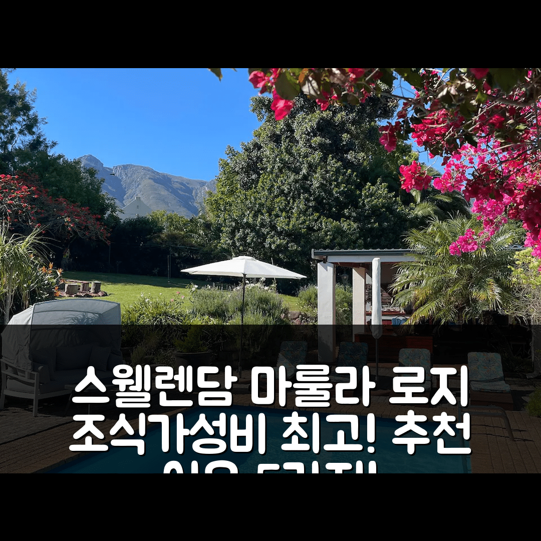 스웰렌담 숙소 여행 호텔 추천 마룰라 로지 게스트하우스 | 조식과 가성비 뛰어난 5가지 이유